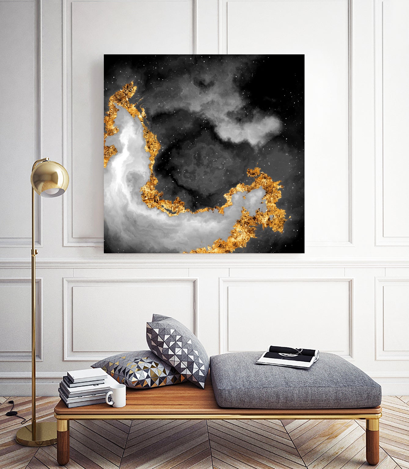 100 Nebulas in Space Black and White 069 by Raul Andre Petrasanta on GIANT ART - black digital painting