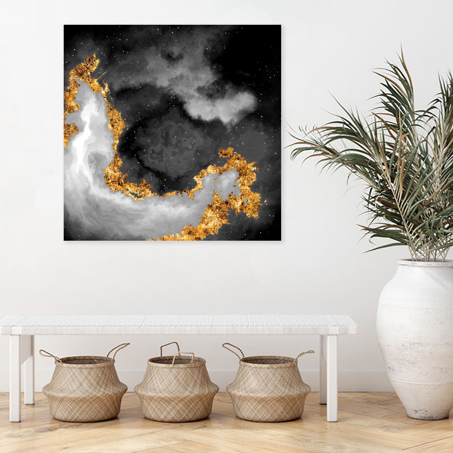 100 Nebulas in Space Black and White 069 by Raul Andre Petrasanta on GIANT ART - black digital painting