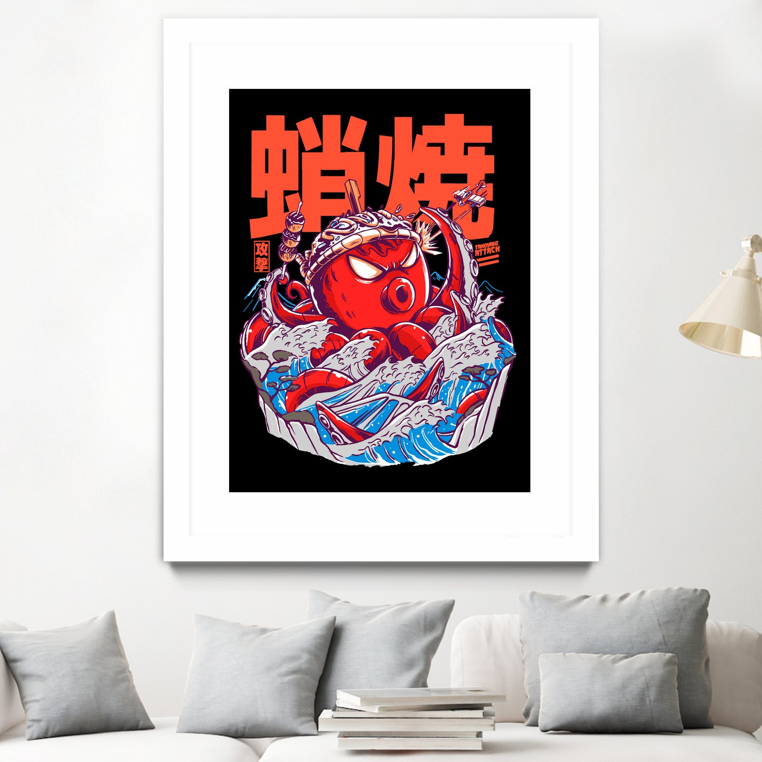 TAKOYAKI ATTACK by Sean R Porter on GIANT ART - black vector illustration