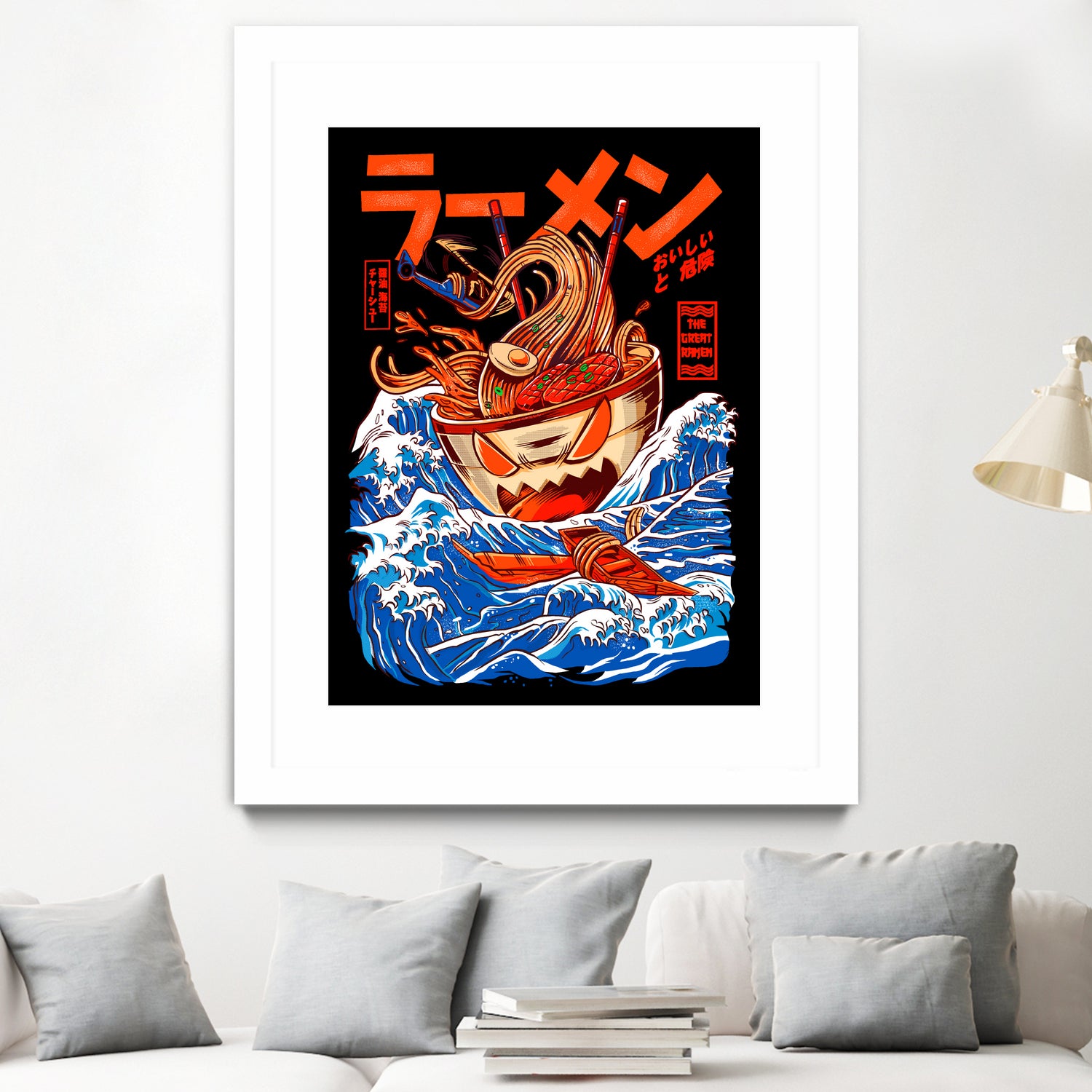 THE GREAT RAMEN OFF KANAGA by Sean R Porter on GIANT ART - white digital drawing
