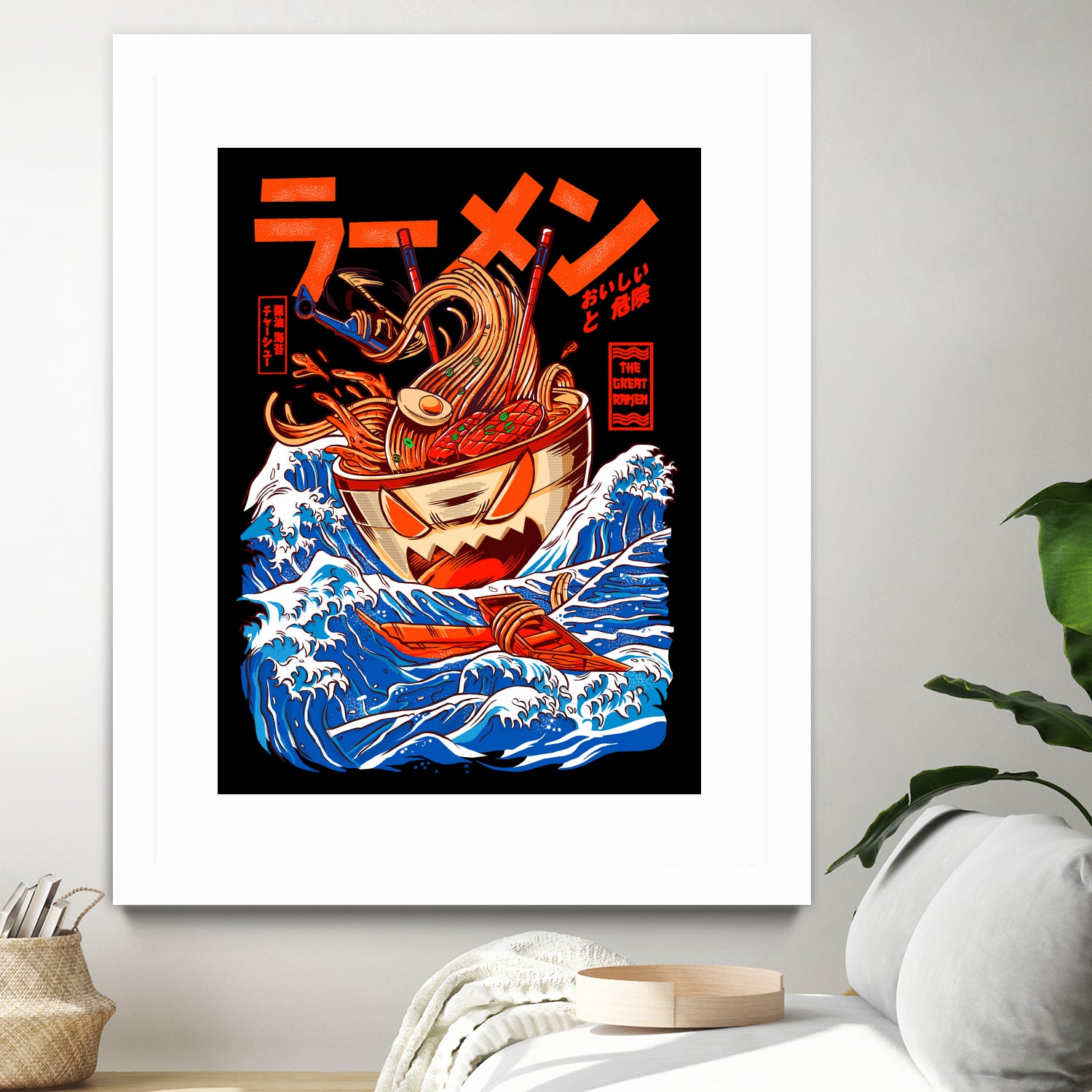 THE GREAT RAMEN OFF KANAGA by Sean R Porter on GIANT ART - white digital drawing