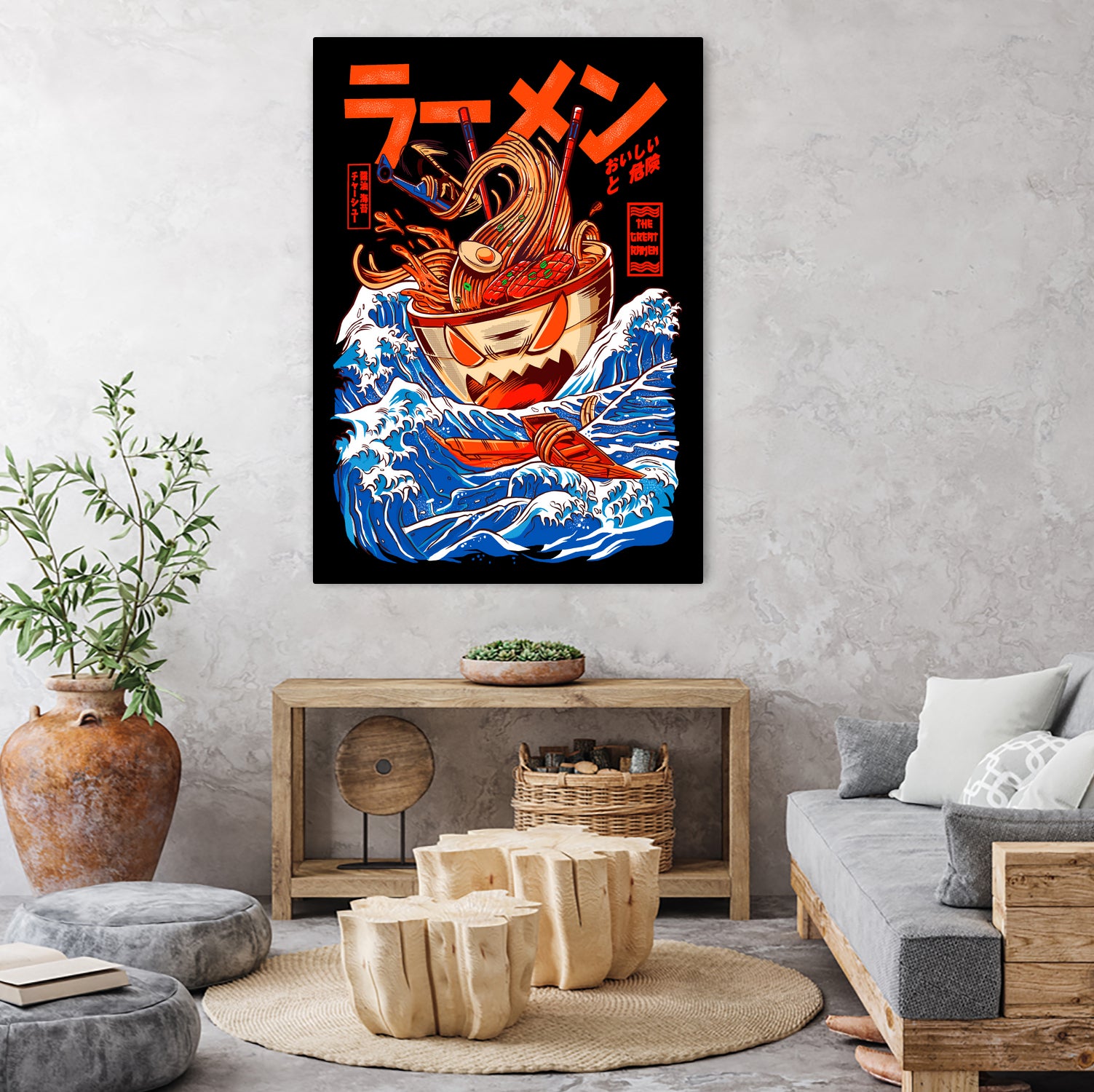 THE GREAT RAMEN OFF KANAGA by Sean R Porter on GIANT ART - white digital drawing