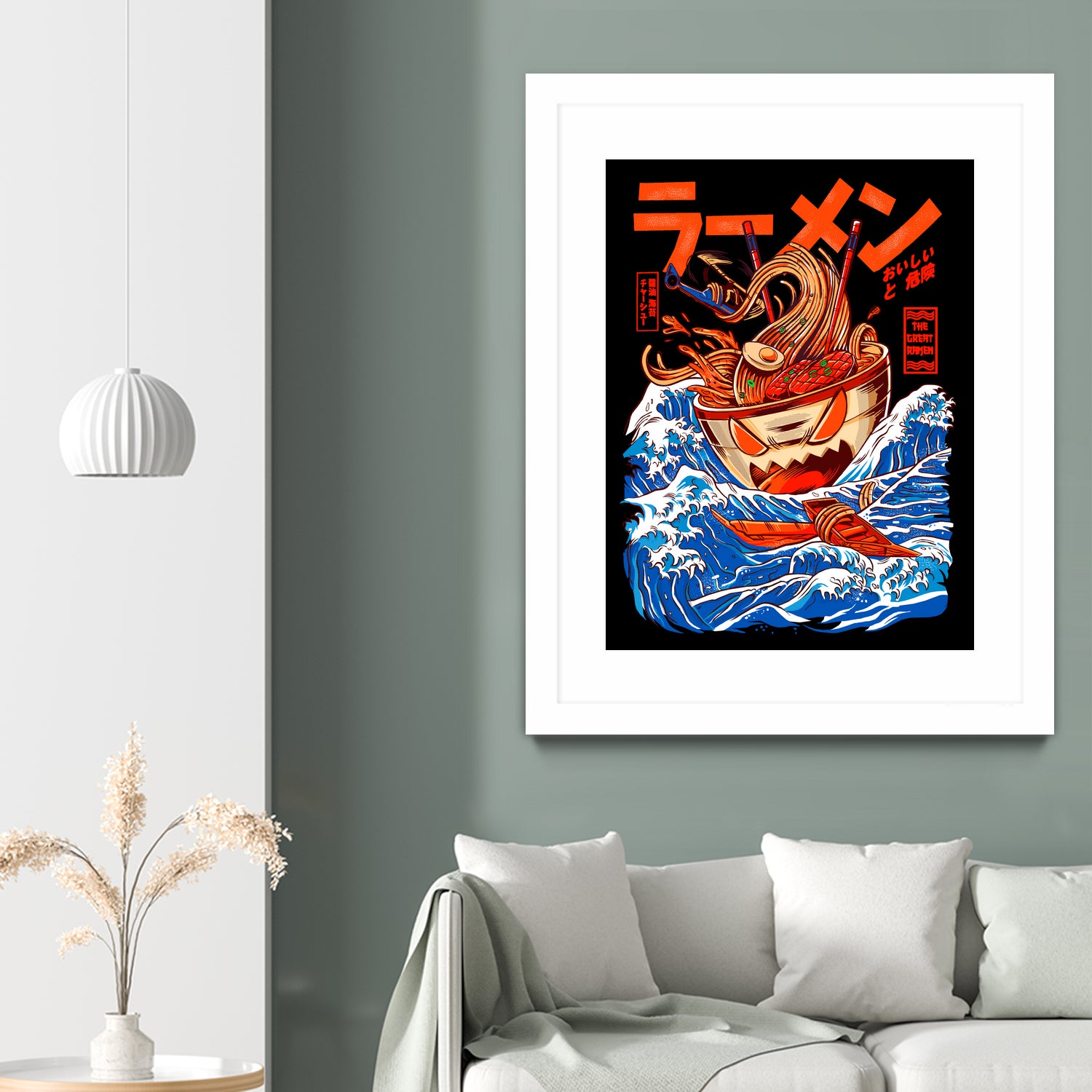 THE GREAT RAMEN OFF KANAGA by Sean R Porter on GIANT ART - white digital drawing