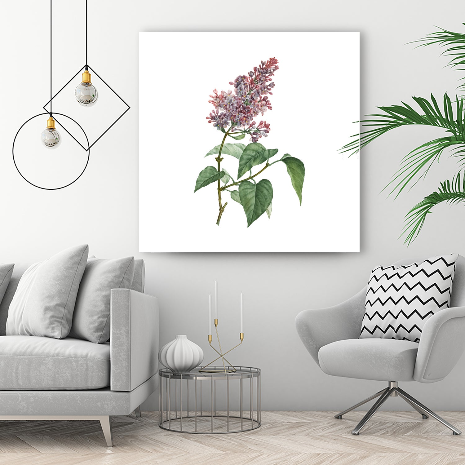 Vintage Common Pink Lilac Plant Botanical Illustratio by Raul Andre Petrasanta on GIANT ART - pink mixed media
