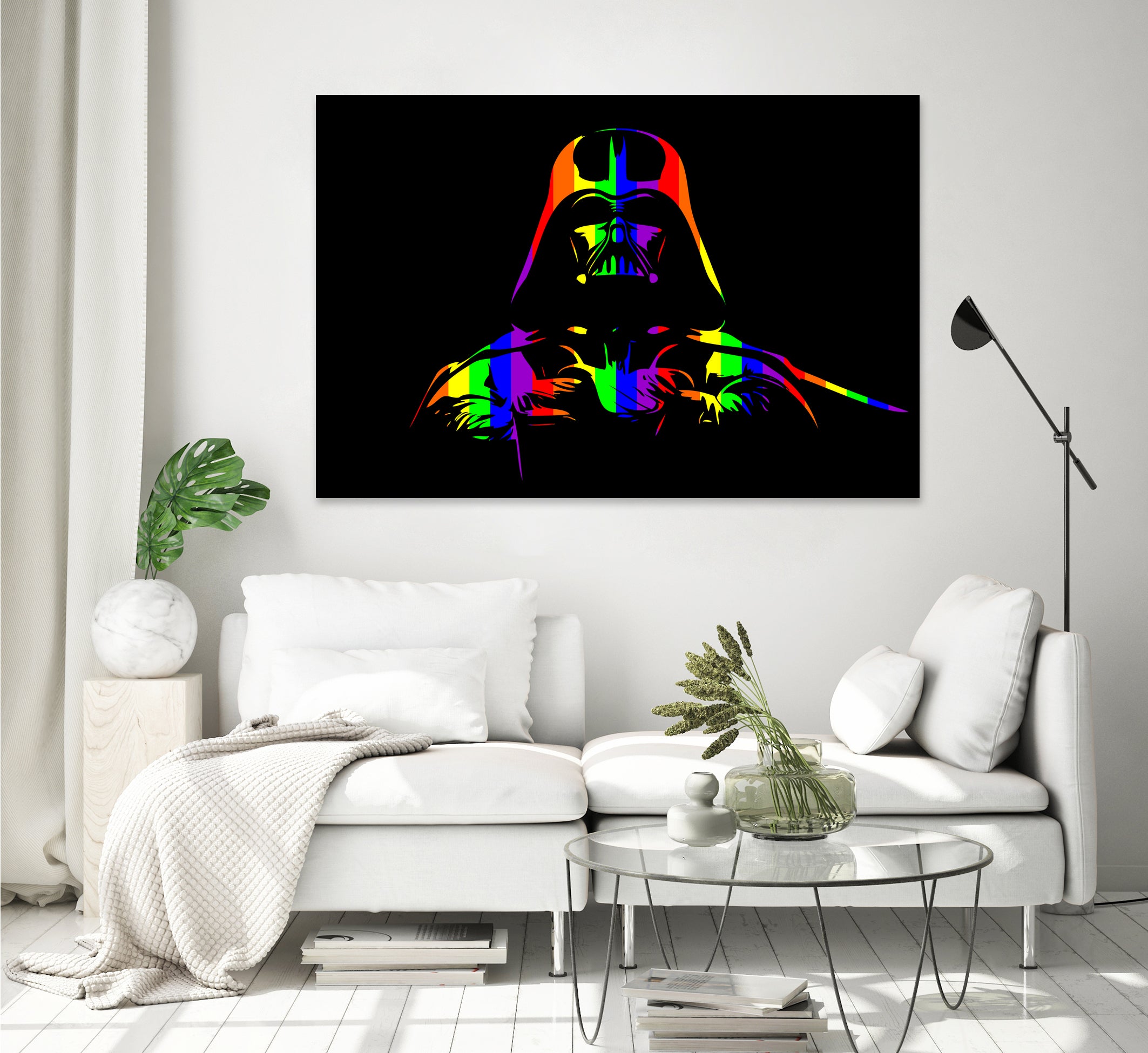 Gay Pride Darth Vader | Pop Art by William Cuccio on GIANT ART - black digital painting