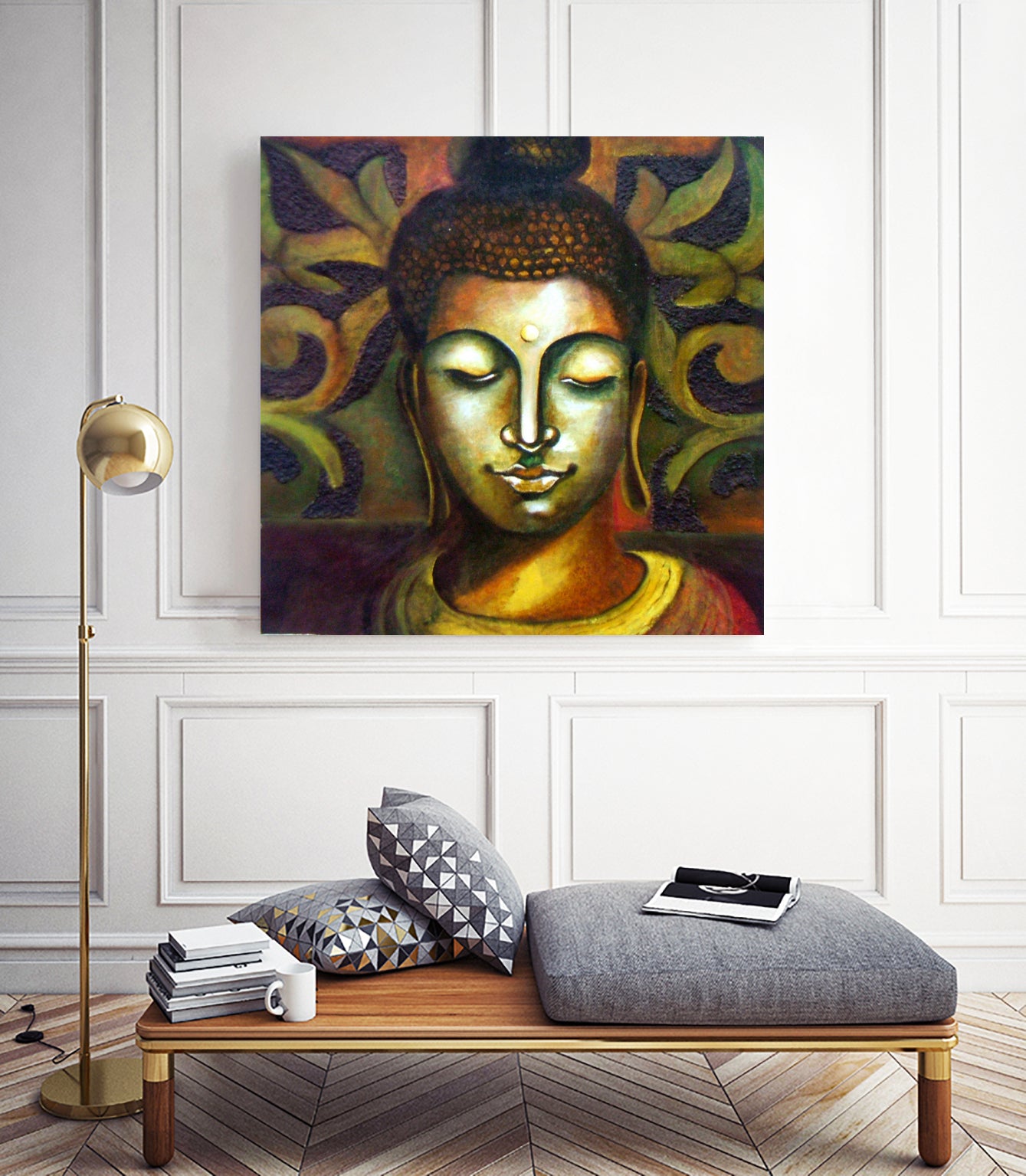 Lord Buddha by Neeraj Mrs Parswal on GIANT ART - brown mixed media