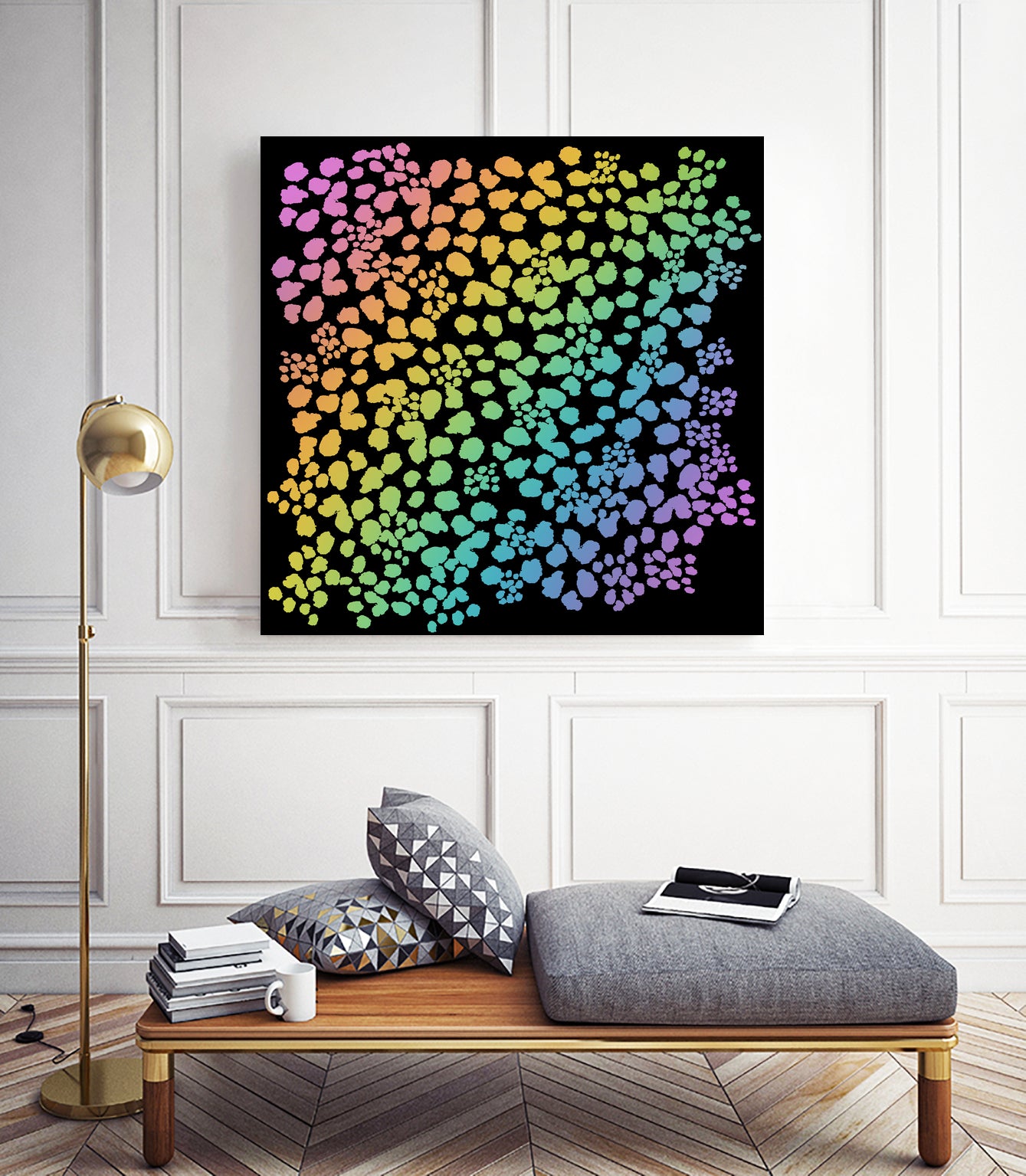 Rainbow Abstract Animal Print by Kelsey Lovelle on GIANT ART - green digital painting