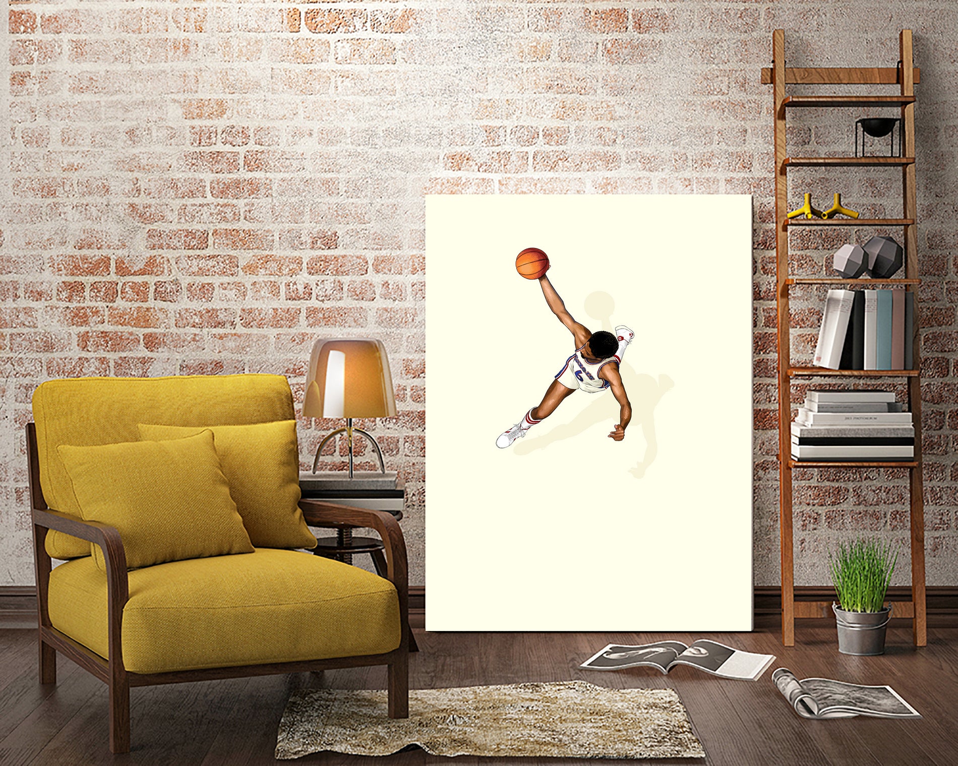 Frequent Fliers / Dr. J by Jason Ratliff on GIANT ART - white digital painting