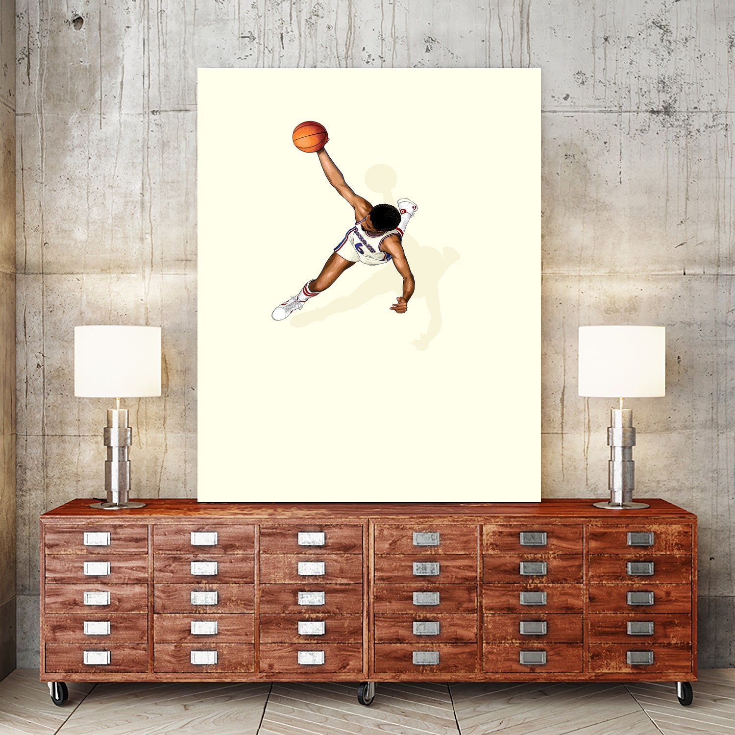 Frequent Fliers / Dr. J by Jason Ratliff on GIANT ART - white digital painting