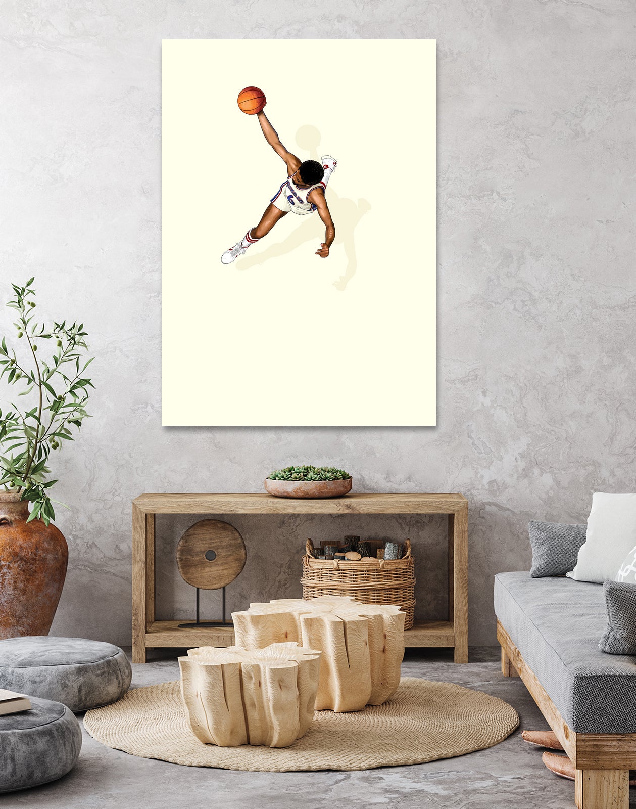 Frequent Fliers / Dr. J by Jason Ratliff on GIANT ART - white digital painting