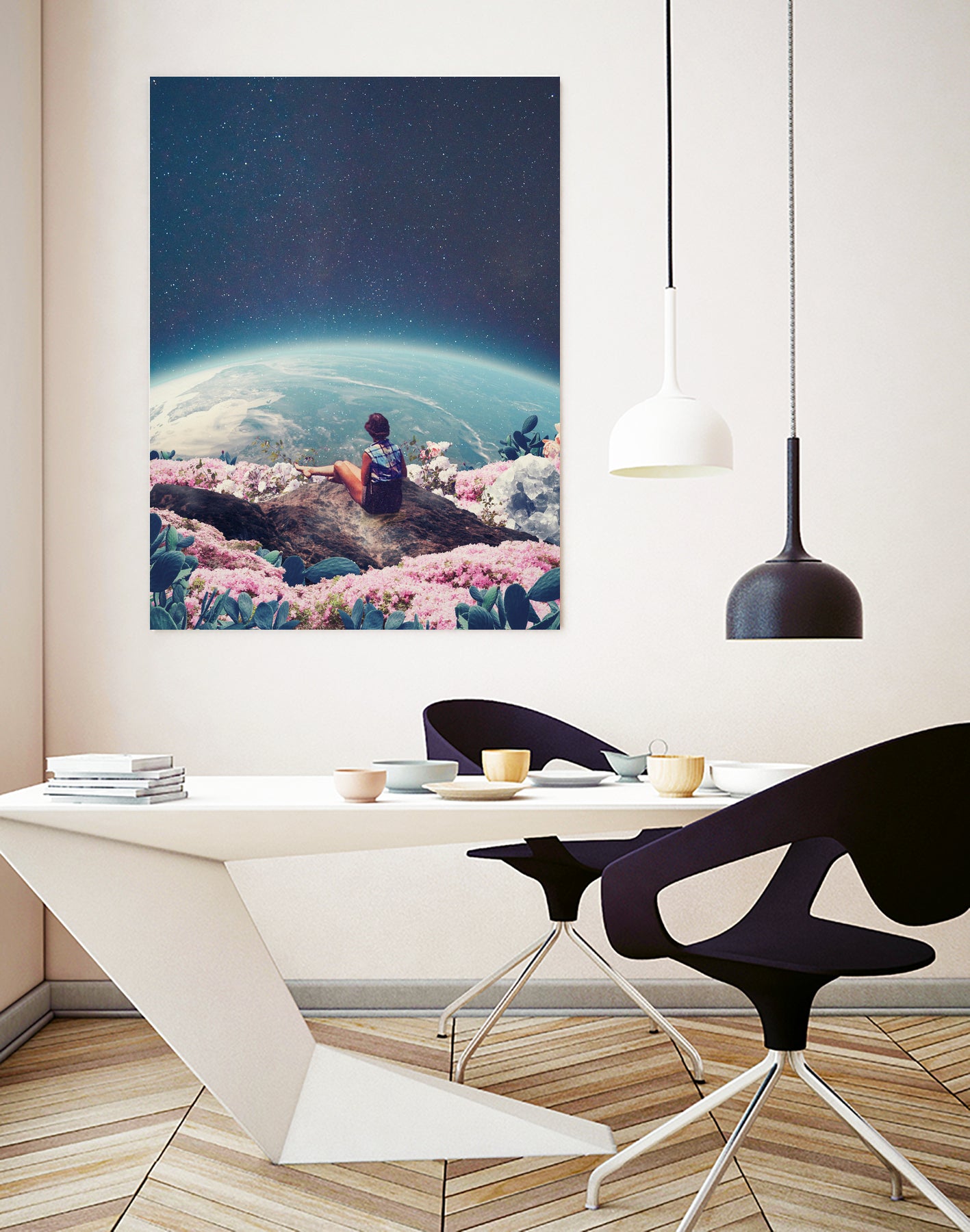 My world blossomed when I Loved You by Frank Moth on GIANT ART - blue photo manipulation