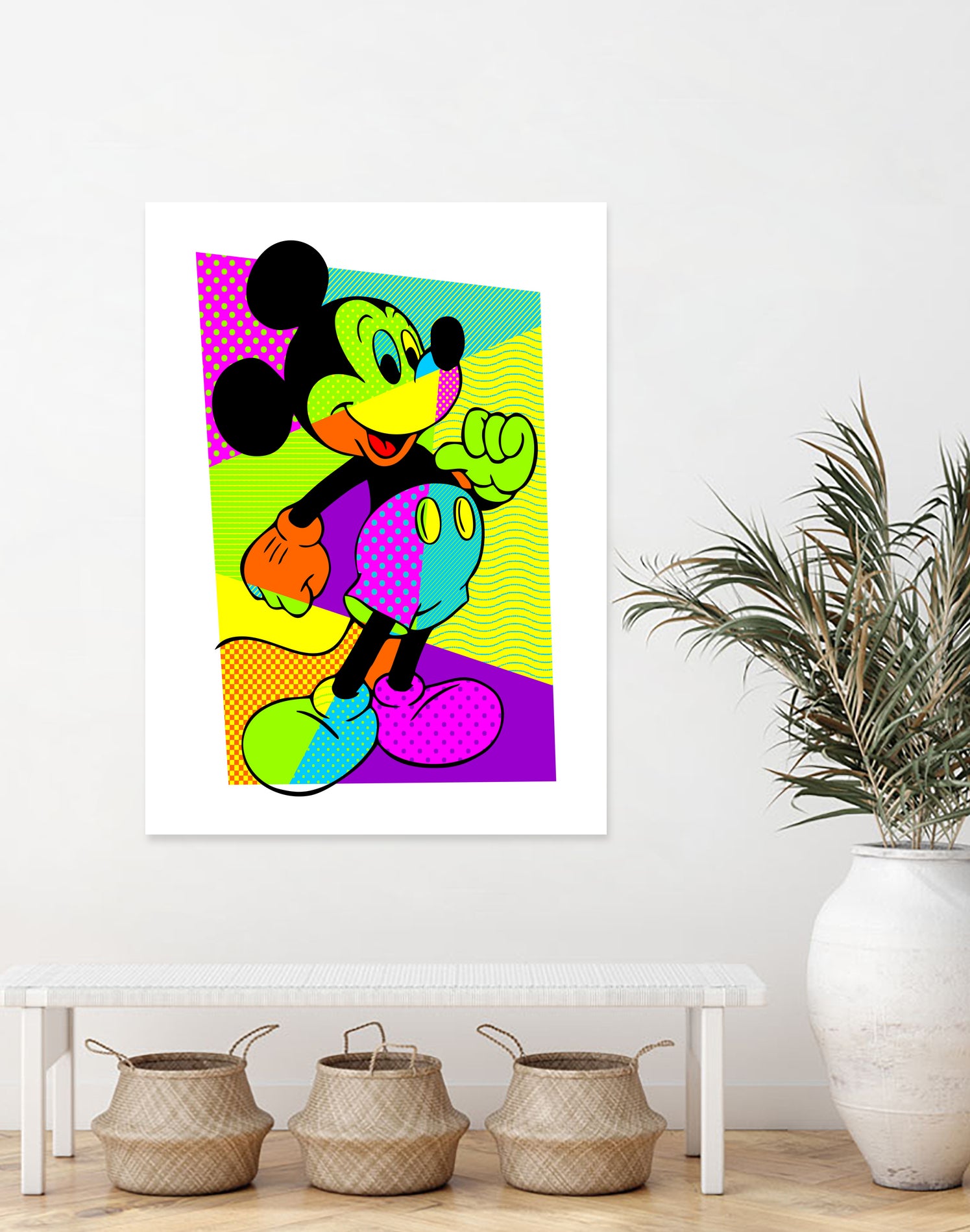 Mickey Mouse | Pop Art by William Cuccio on GIANT ART - green digital painting