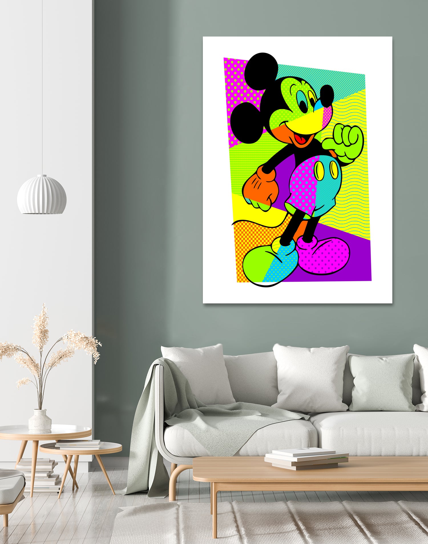 Mickey Mouse | Pop Art by William Cuccio on GIANT ART - green digital painting