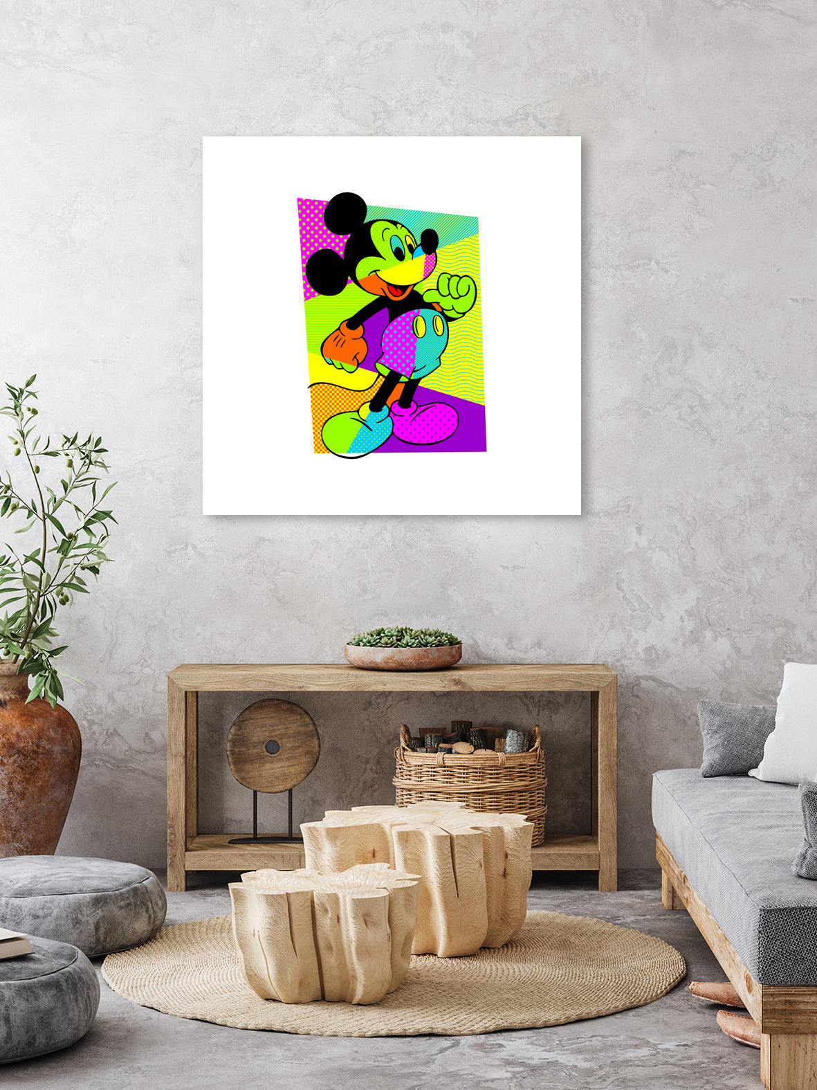 Mickey Mouse | Pop Art by William Cuccio on GIANT ART - green digital painting