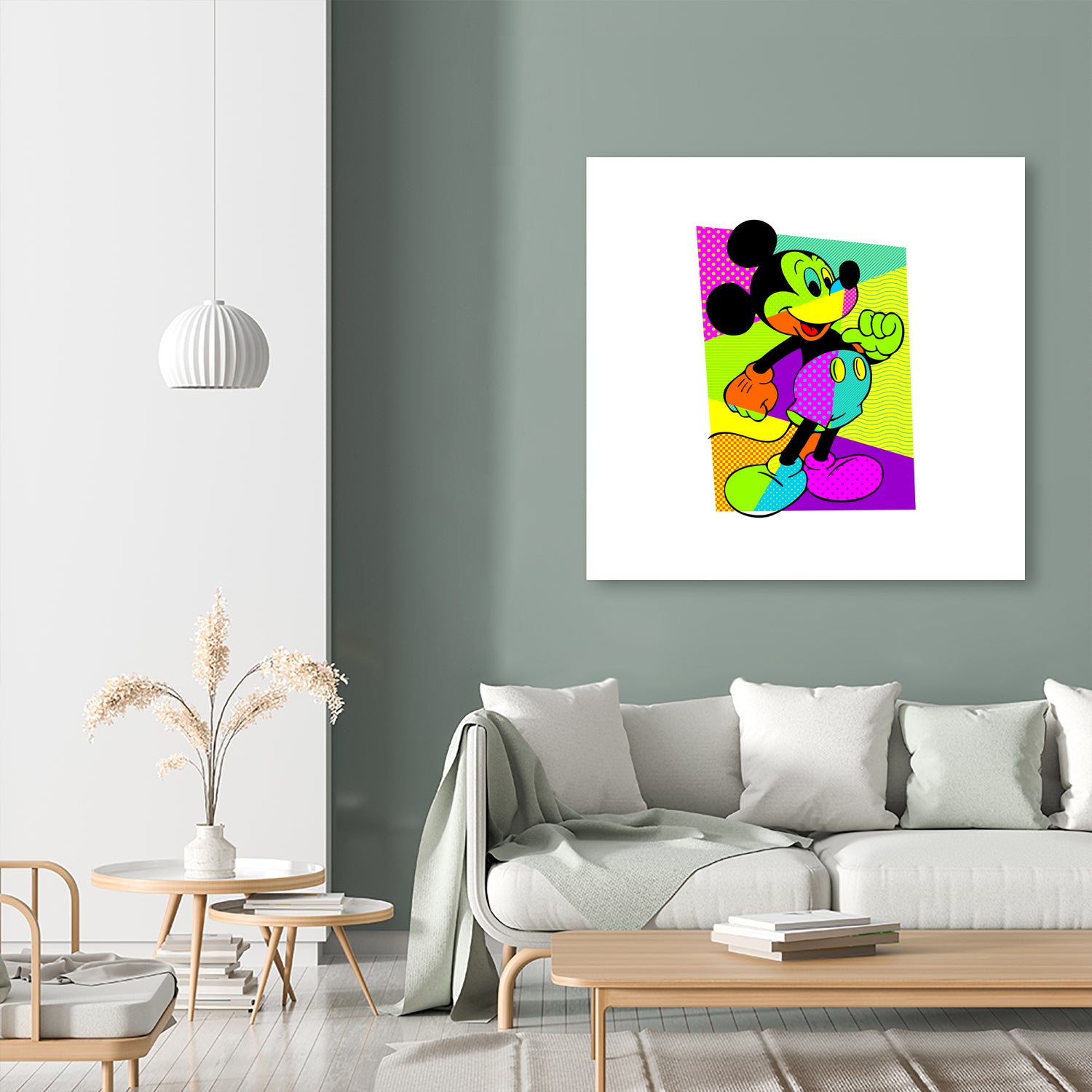 Mickey Mouse | Pop Art by William Cuccio on GIANT ART - green digital painting