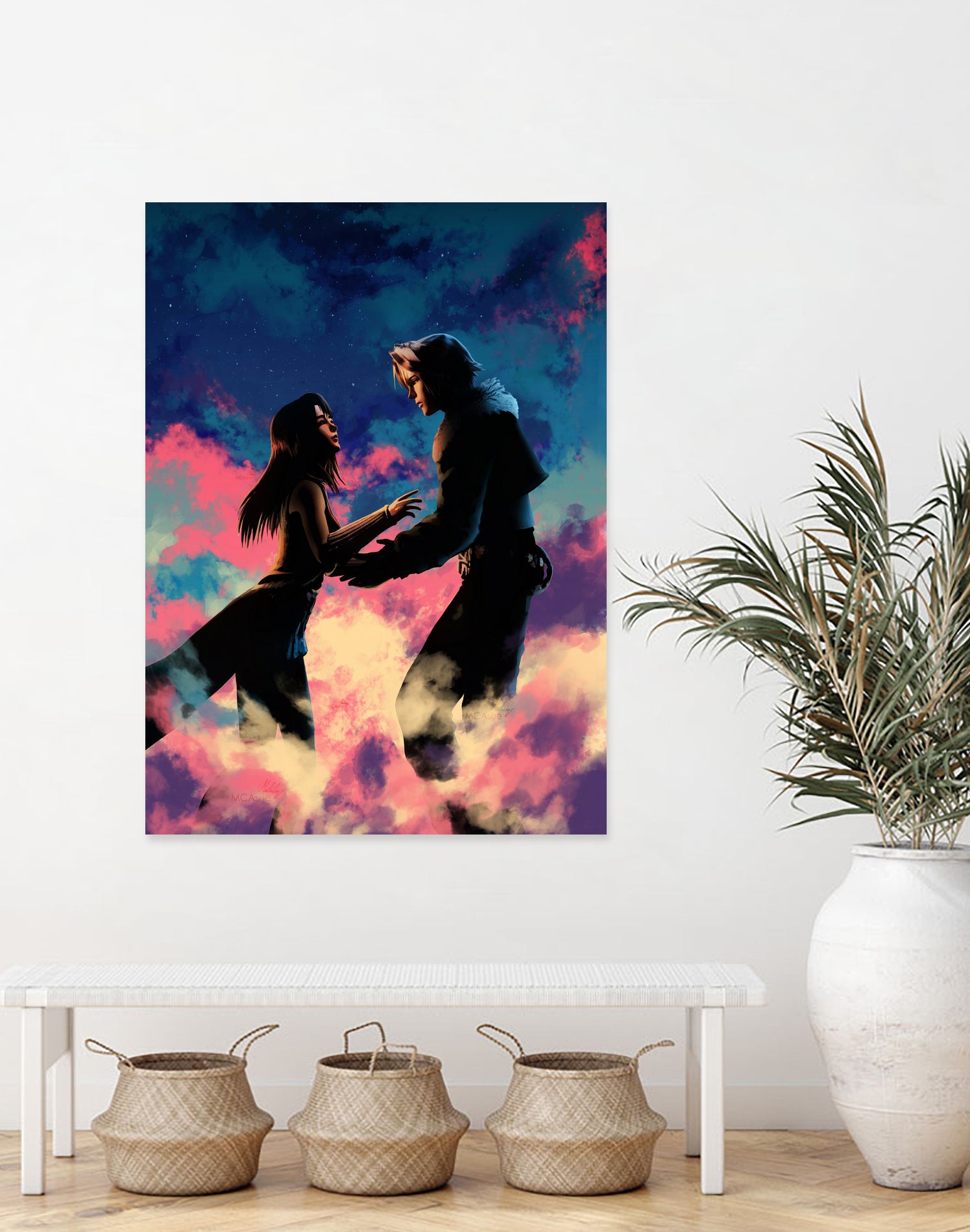 Squall and Rinoa couple FFVIII by MCAshe 24 on GIANT ART - blue digital painting