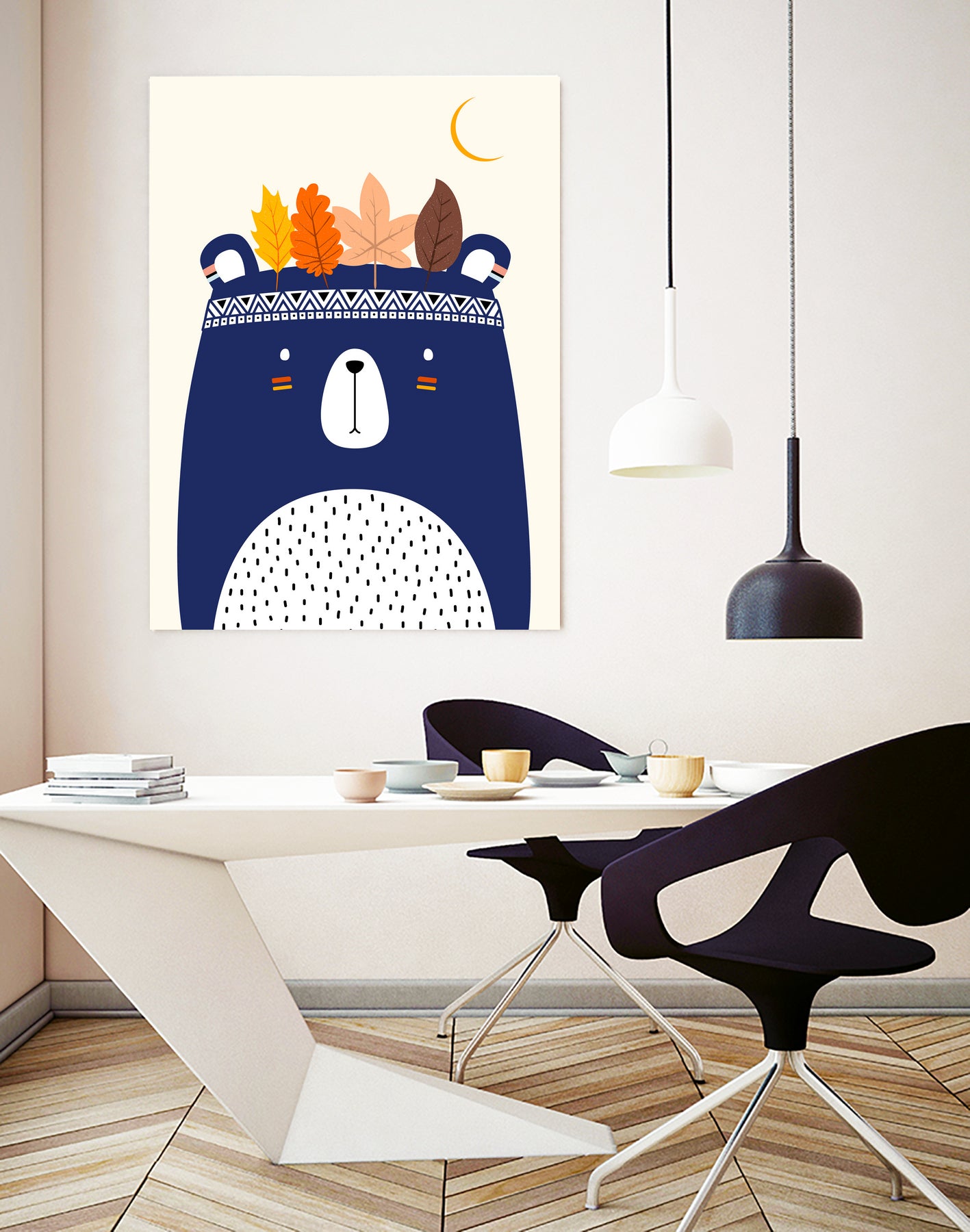 Brave Bear by Boris Draschoff on GIANT ART - blue digital drawing