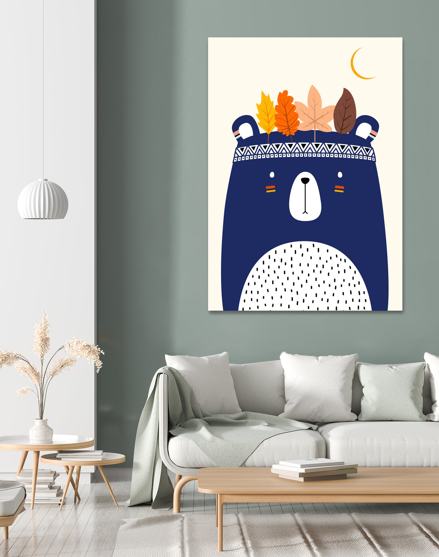 Brave Bear by Boris Draschoff on GIANT ART - blue digital drawing