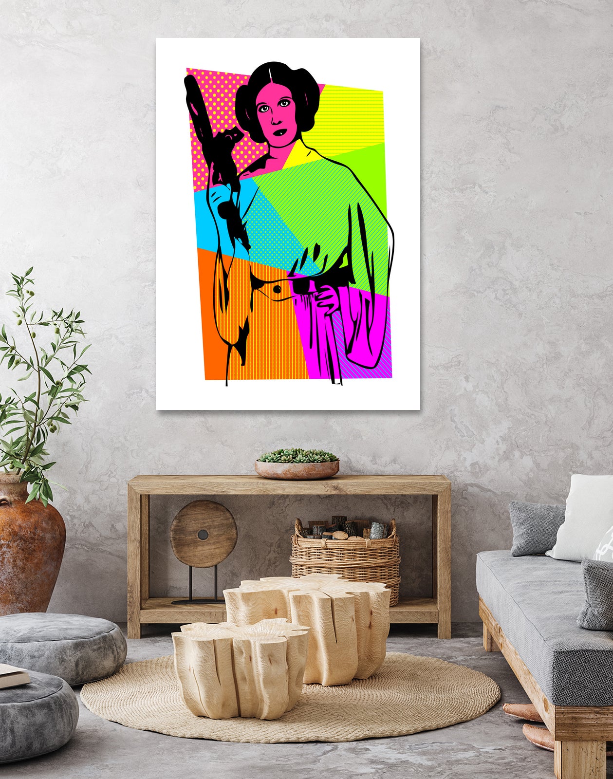 Princess Leia | Star Wars | Pop Art by William Cuccio on GIANT ART - pink digital painting