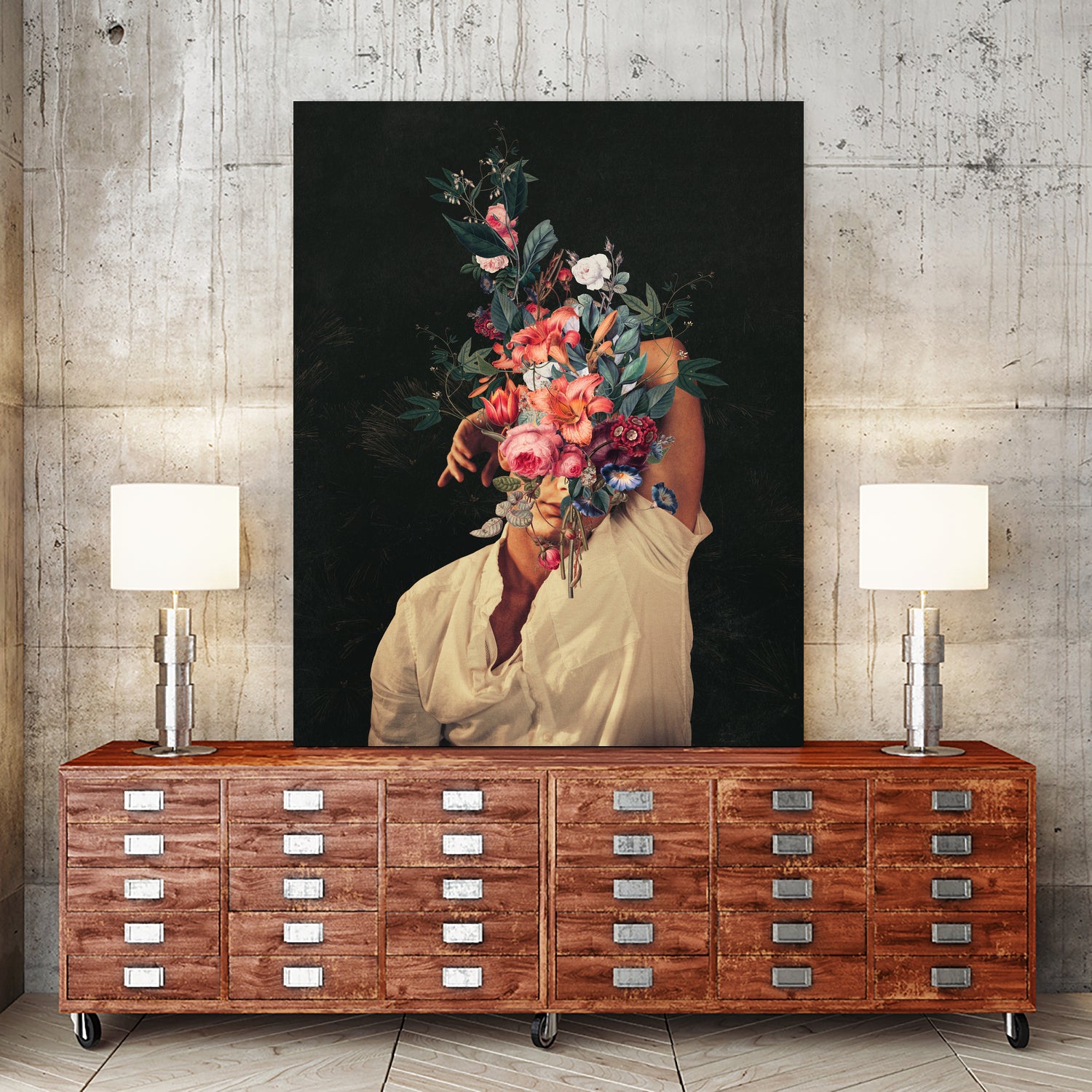 Roses Bloomed every time I thought of You by Frank Moth on GIANT ART - black digital painting