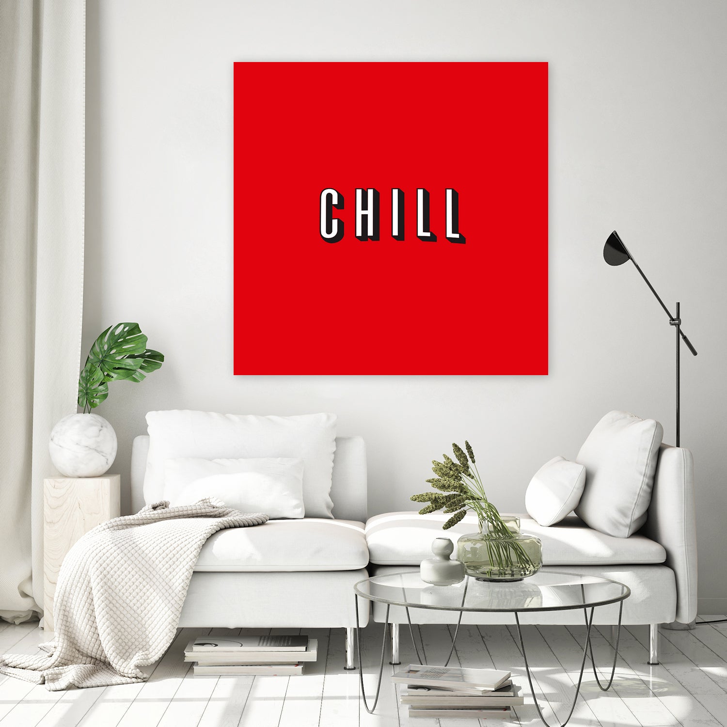 CHILL by Mike Tyau on GIANT ART - white typography