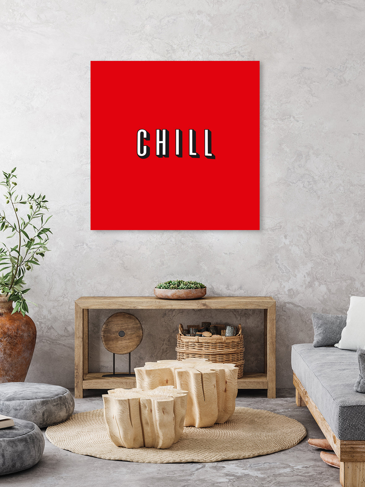 CHILL by Mike Tyau on GIANT ART - white typography