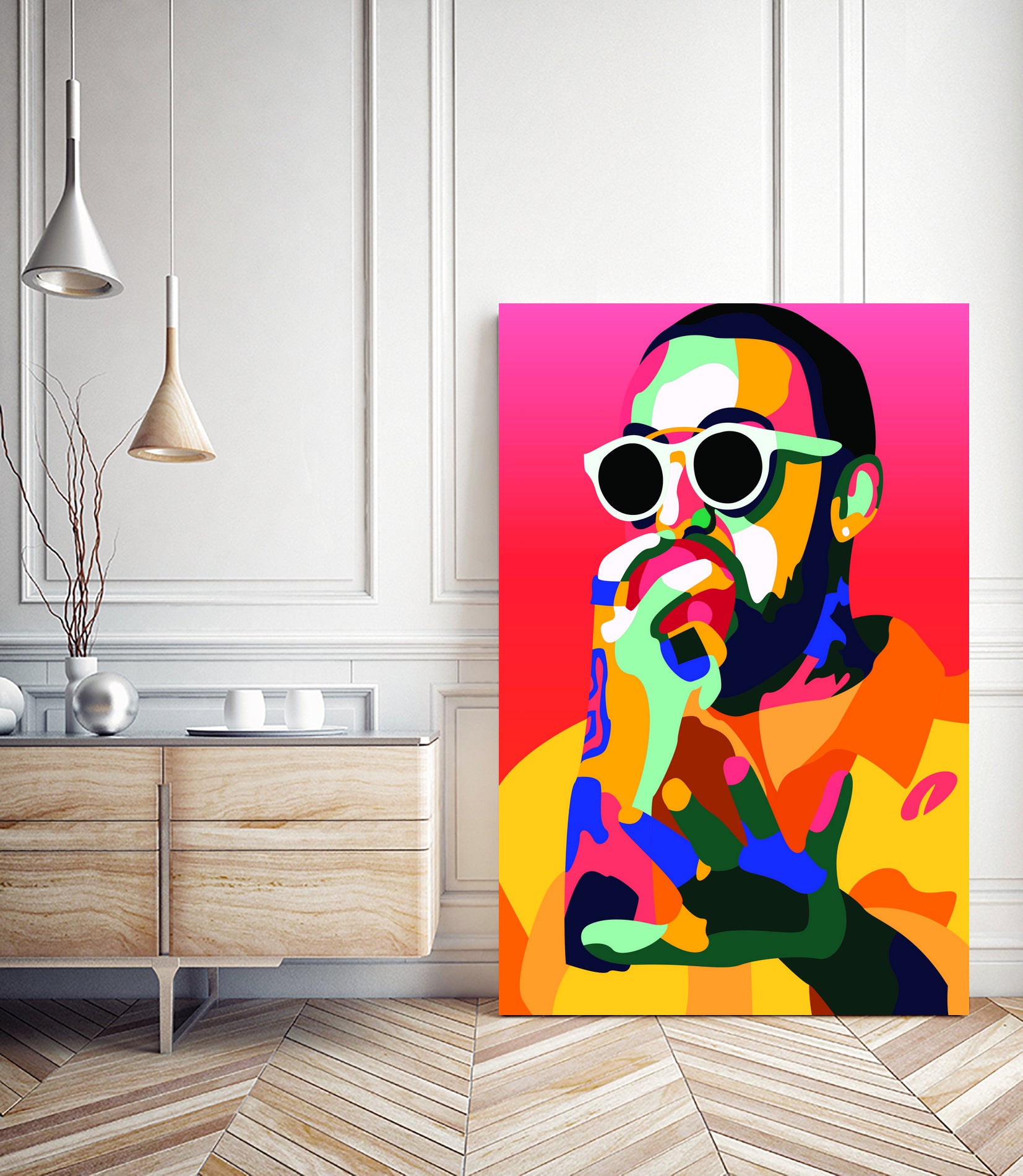 Mac Miller Inspired Pop-art Tribute Music Poster, Wall Art by kim huynh on GIANT ART - red digital painting