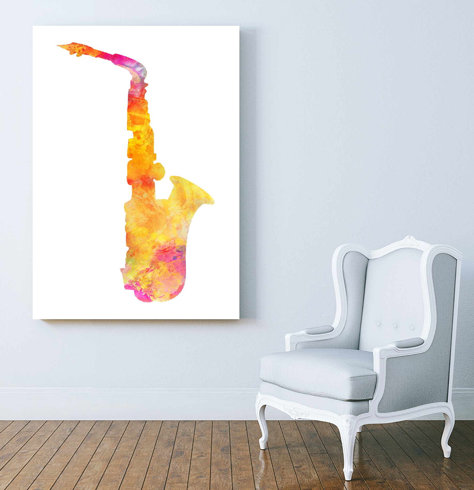 saxophone by Justyna Jaszke on GIANT ART - yellow digital painting