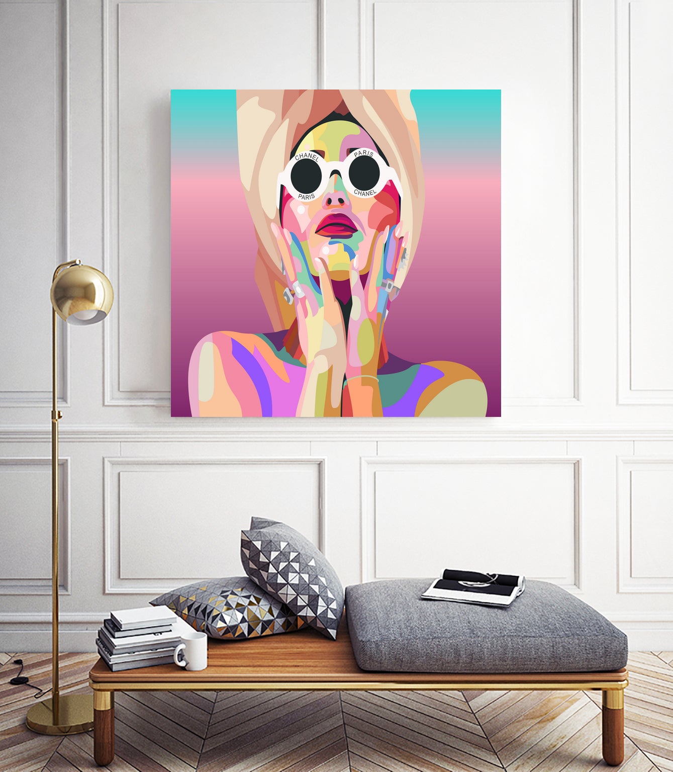 Ariana Grande Pop-Art Wall Decor Music Poster by kim huynh on GIANT ART - pink digital painting