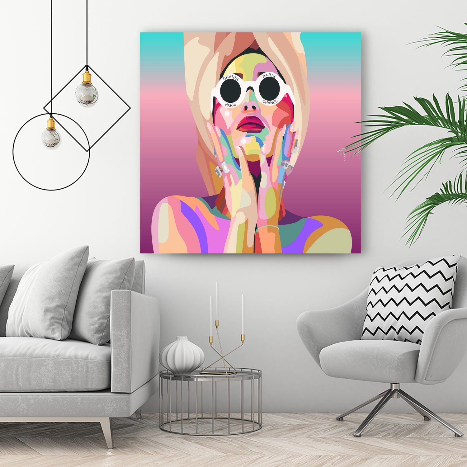 Ariana Grande Pop-Art Wall Decor Music Poster by kim huynh on GIANT ART - pink digital painting