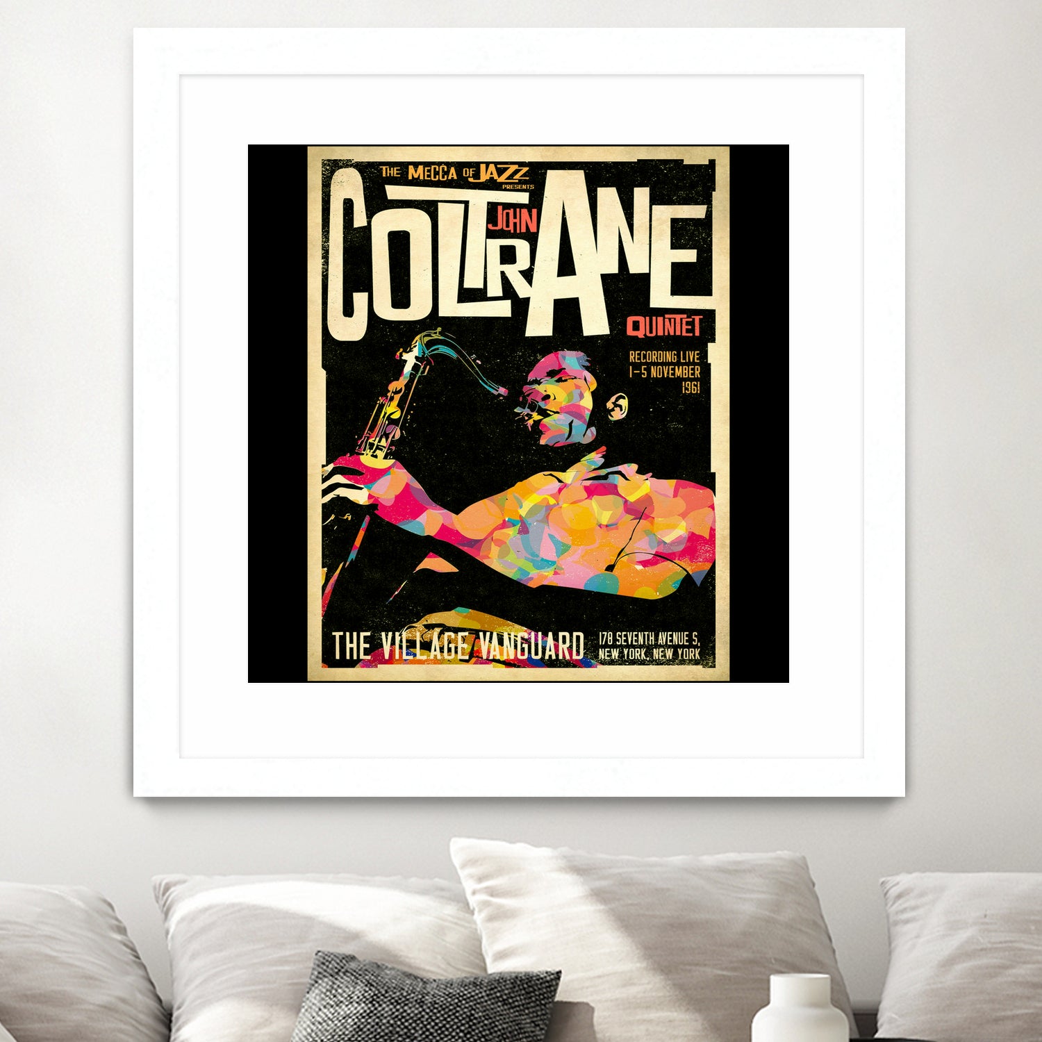 John Coltrane Retro Style by Michael Anna on GIANT ART - white digital painting