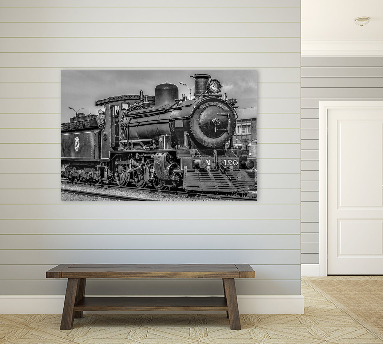 Steam Locomotive, Montevideo, Uruguay by Daniel Ferreira-Leites on GIANT ART - black photo manipulation