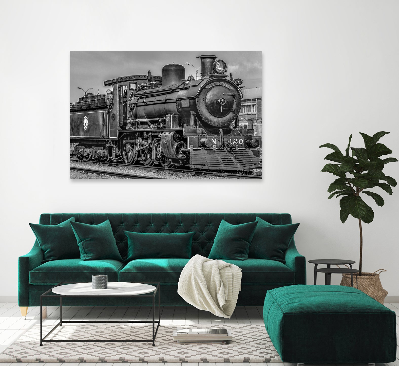 Steam Locomotive, Montevideo, Uruguay by Daniel Ferreira-Leites on GIANT ART - black photo manipulation