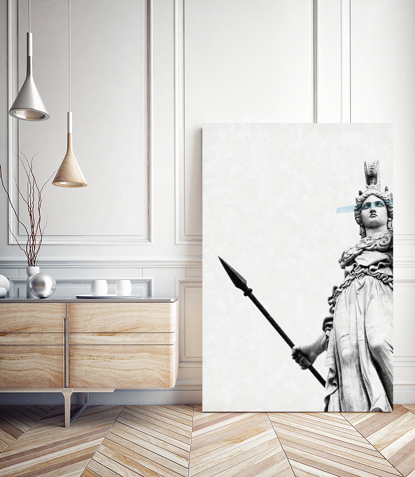 Athena the goddess of wisdom by Menelaos Trompoukis on GIANT ART - gray digital painting