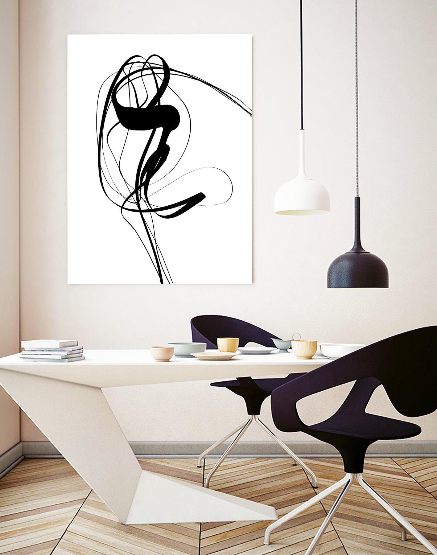 Free hand #121BW by Imre Tóth on GIANT ART - white digital painting