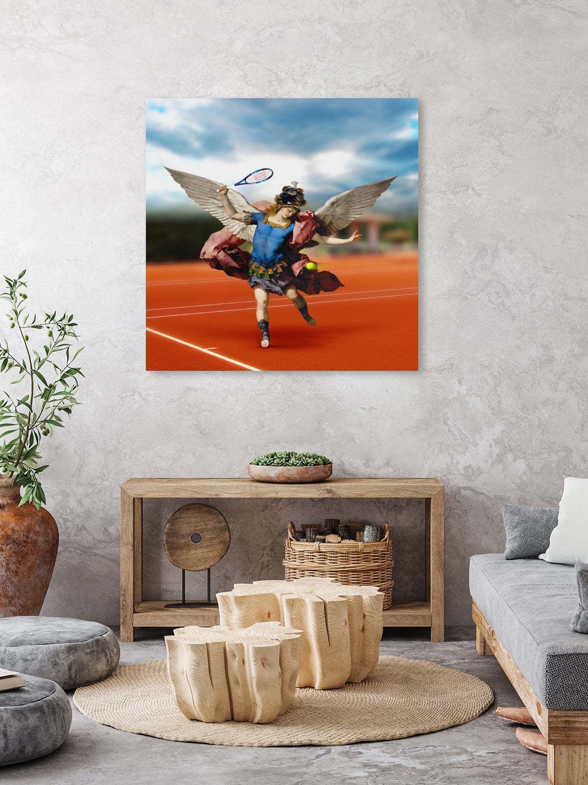 The Tennis Player by José Luis Guerrero on GIANT ART - blue photo manipulation