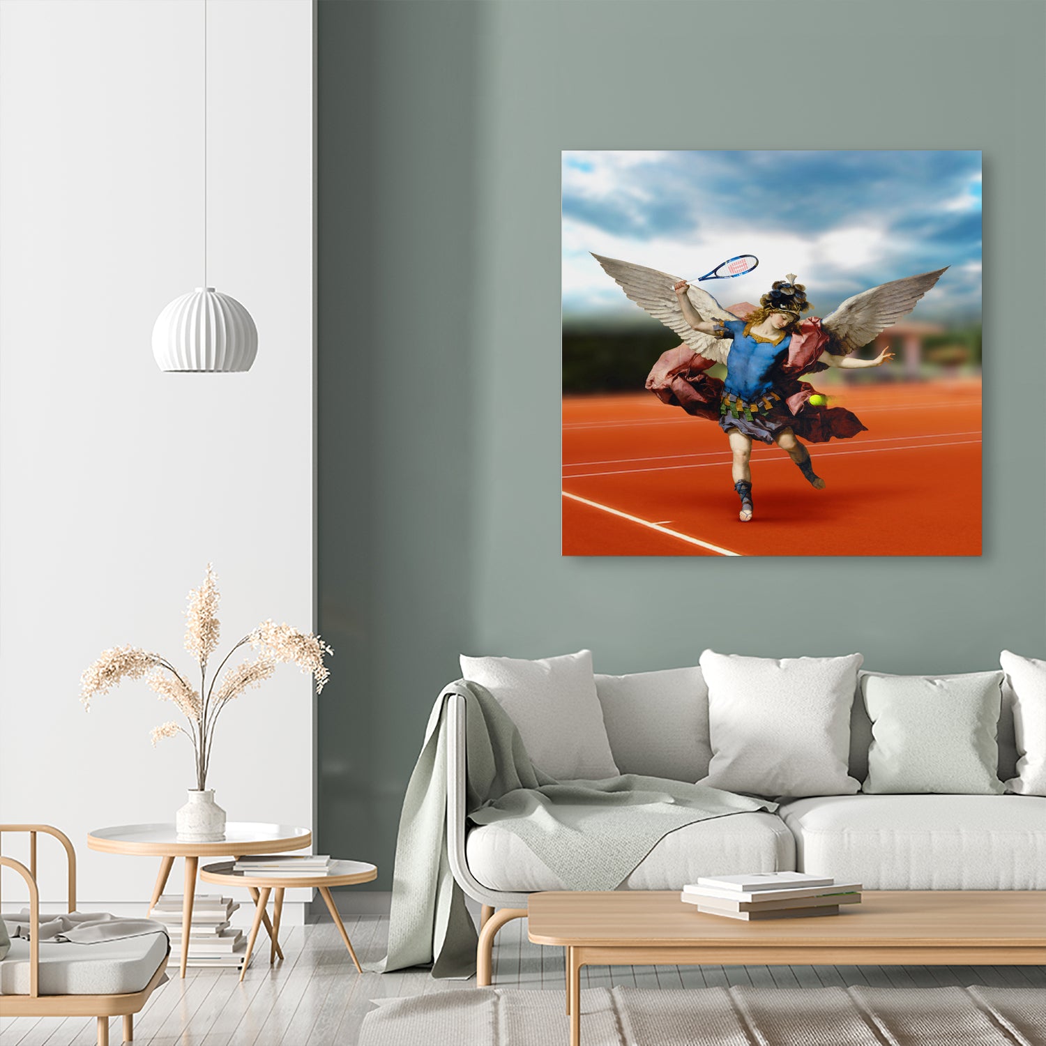 The Tennis Player by José Luis Guerrero on GIANT ART - blue photo manipulation