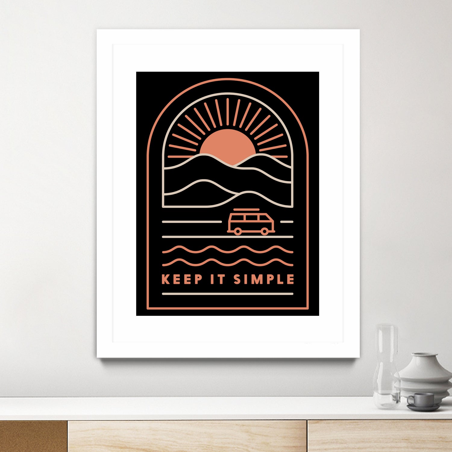 Keep It Simple by Rick Crane on GIANT ART - blue typography