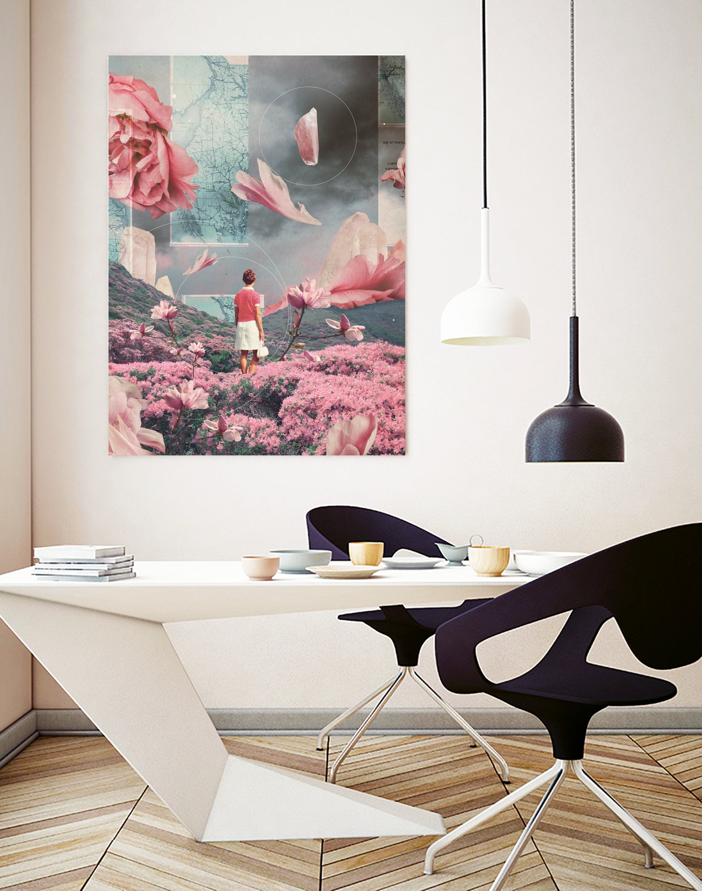 Trying to accept the Distance by Frank Moth on GIANT ART - pink digital painting