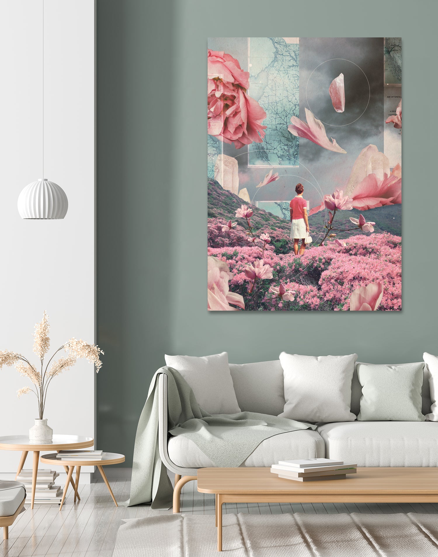 Trying to accept the Distance by Frank Moth on GIANT ART - pink digital painting