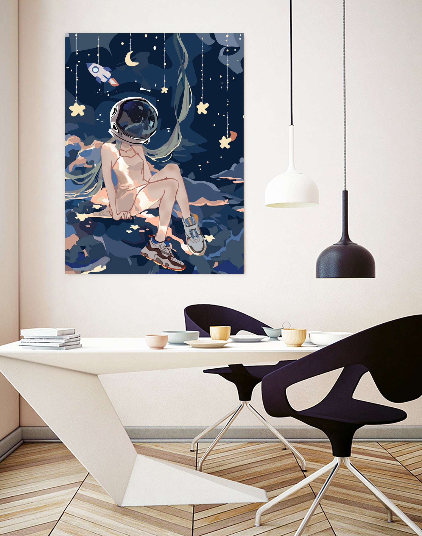 Astronaut Miku by rudy hermawan on GIANT ART - blue character design