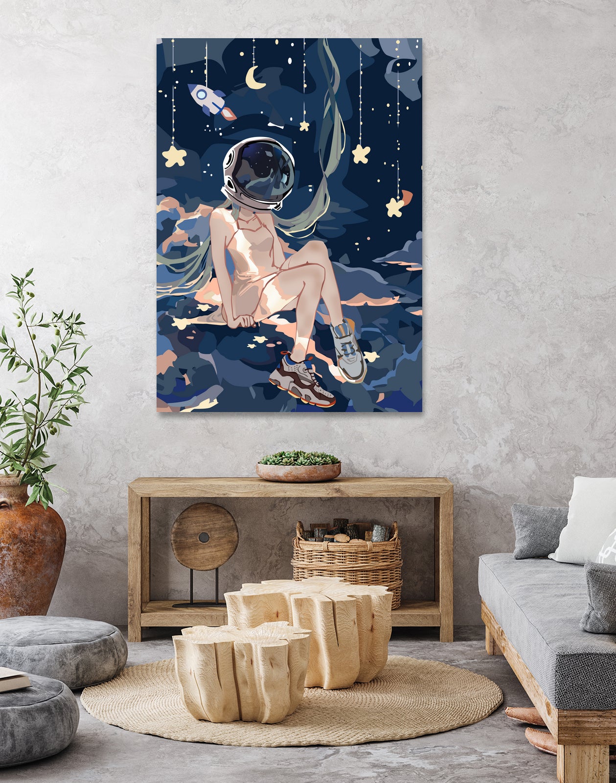 Astronaut Miku by rudy hermawan on GIANT ART - blue character design