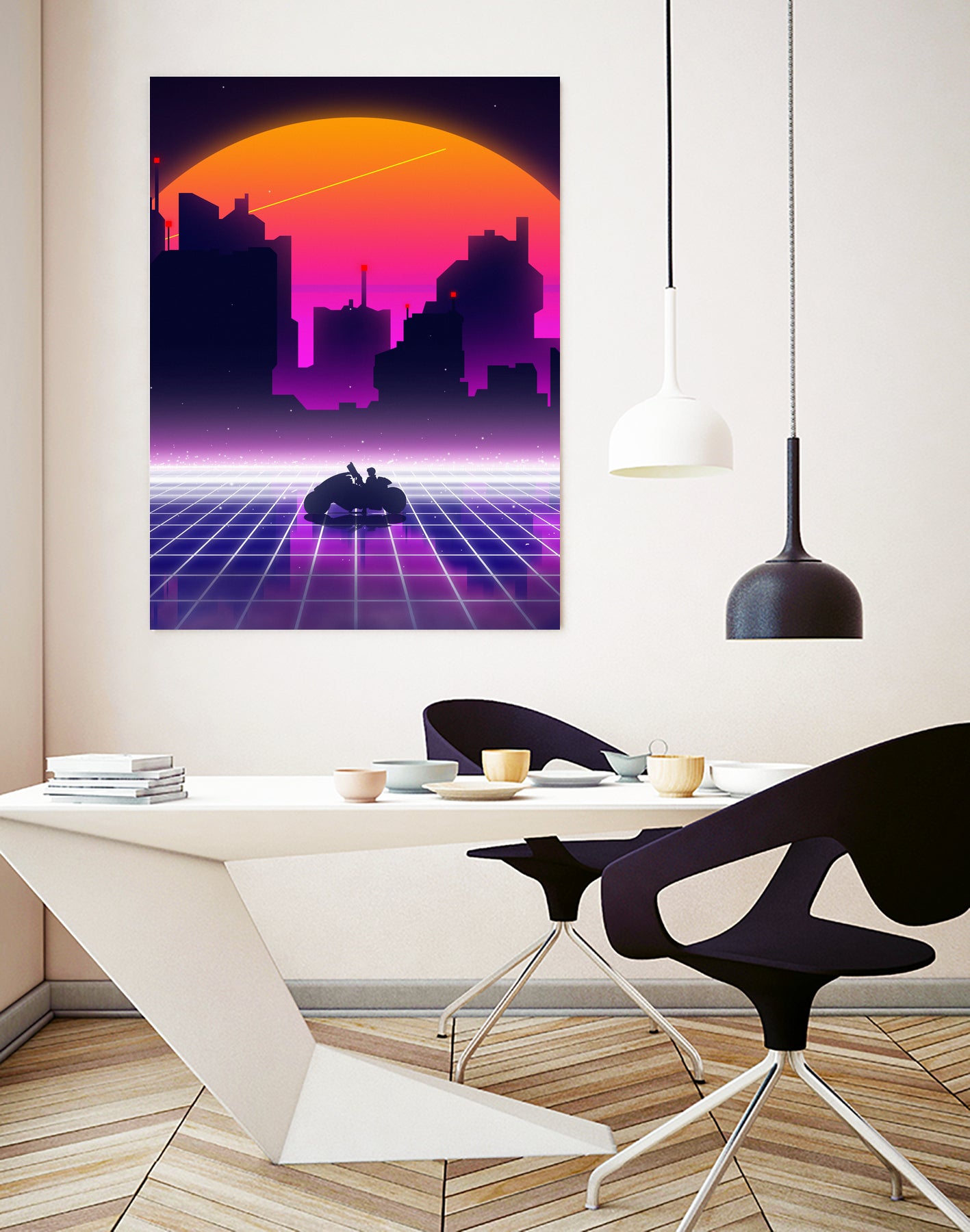 akira retrowave sunset by Muhammad Daffa Umar on GIANT ART - white photo manipulation