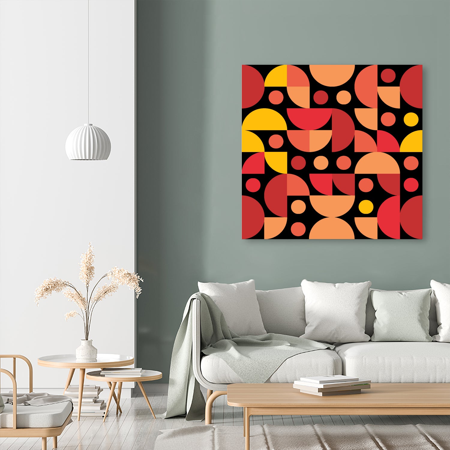 Funky Retro Pattern warm colours by Tal Hayoun on GIANT ART - red vector illustration