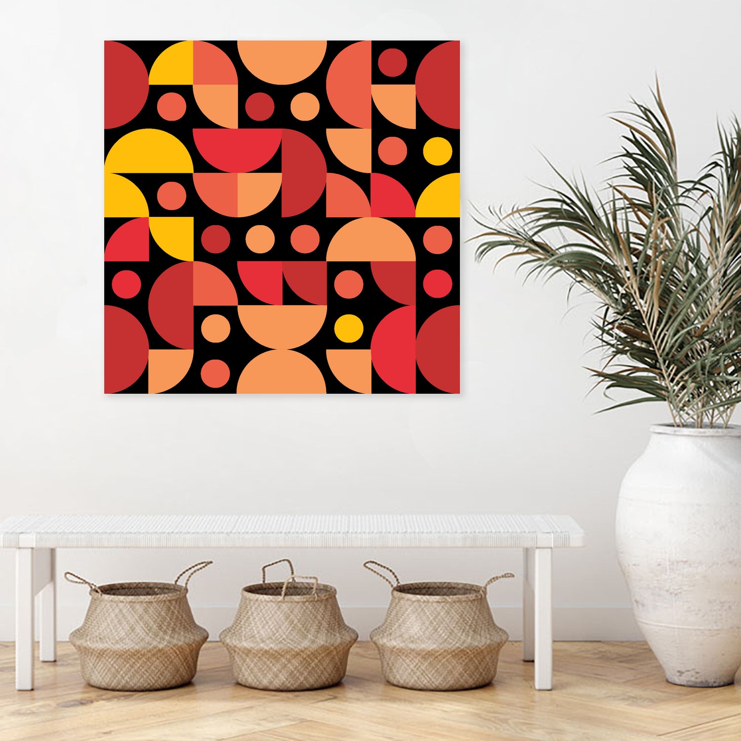 Funky Retro Pattern warm colours by Tal Hayoun on GIANT ART - red vector illustration