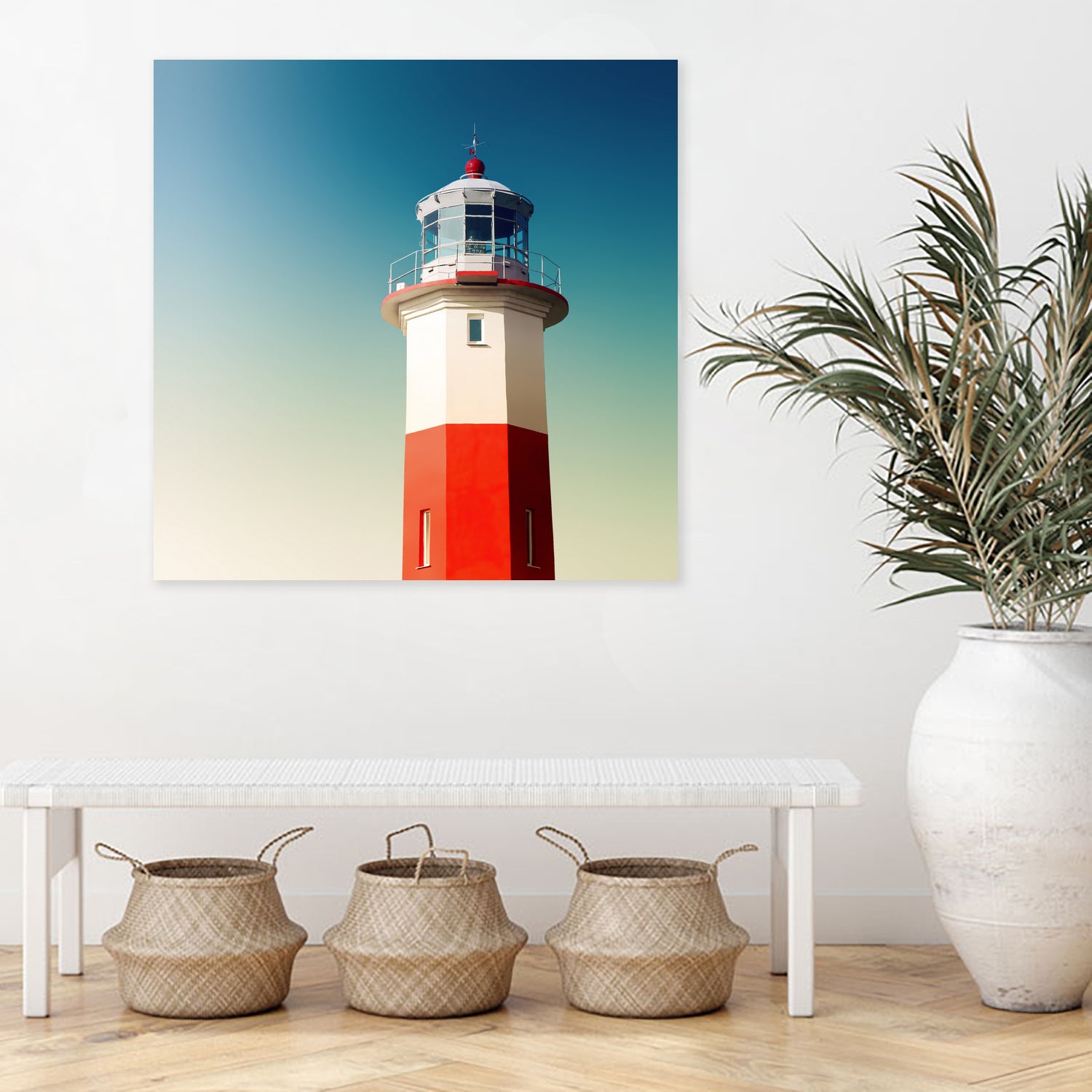 Lighthouse by Dmitry Belousov on GIANT ART - red photo illustration