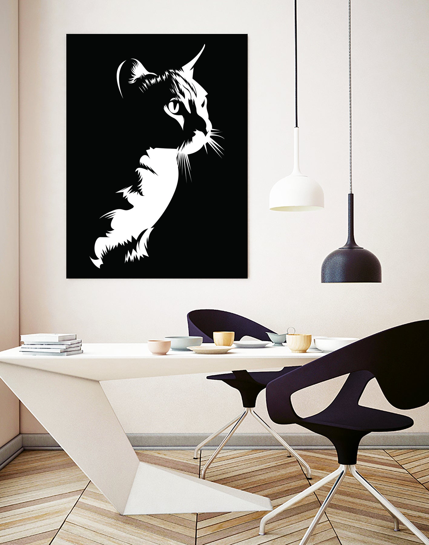 cat silhouette by sarta . on GIANT ART - white vector illustration