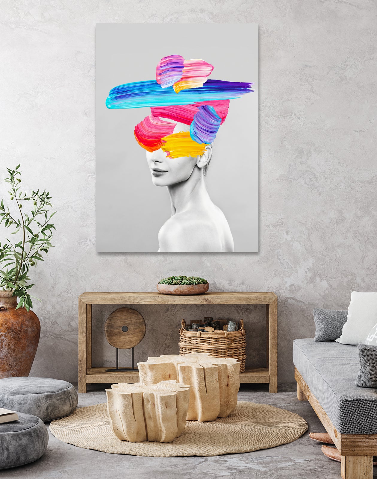 Beauty In Colors I by Juan Fonrodona on GIANT ART - gray mixed media