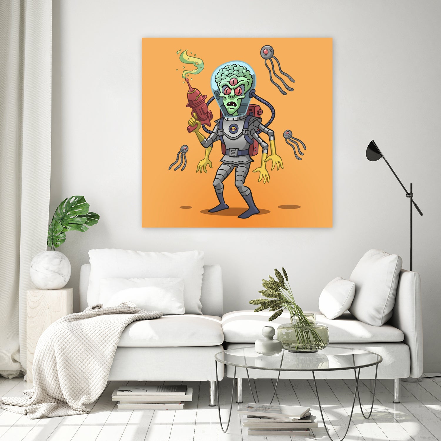 Alien by Matias Molusko on GIANT ART - orange digital drawing