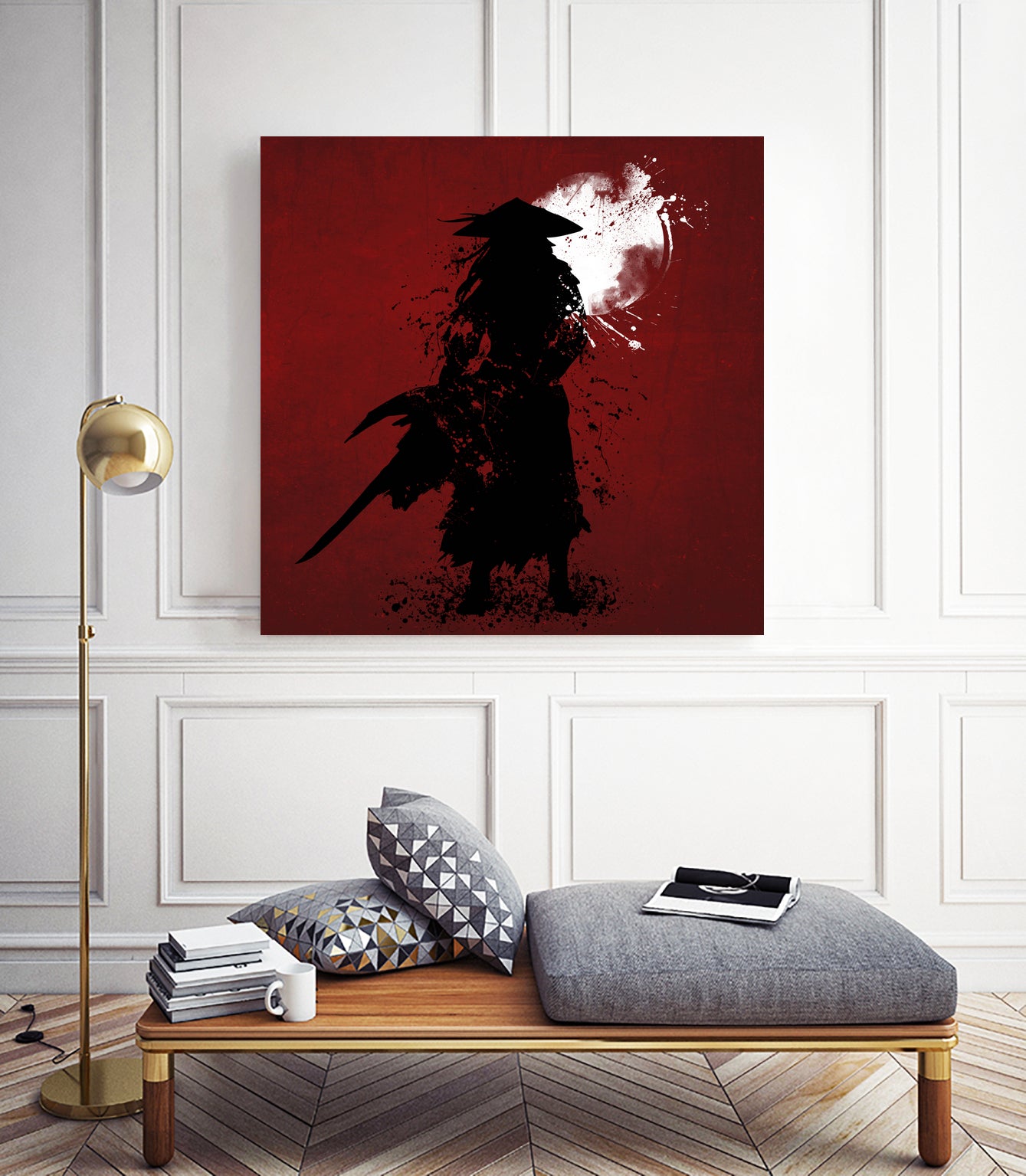 Samurai by Ilya Danilov on GIANT ART - red digital painting